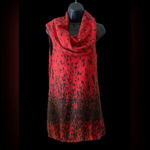 Women’s | Christmas sweater NWT 24seven sleeveless cowl neck gathered at hem